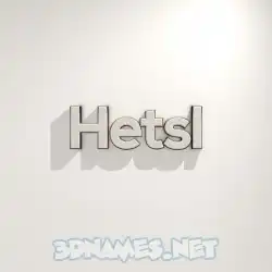 hetsl in White Logo Warm style - 3D name wallpaper