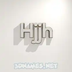 hjjh in White Logo Warm style - 3D name wallpaper