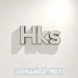 hks in White Logo Warm style - 3D name wallpaper