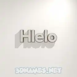 hlelo in White Logo Warm style - 3D name wallpaper