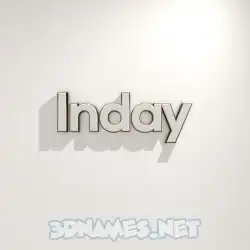 inday in White Logo Warm style - 3D name wallpaper