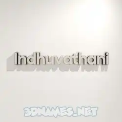 indhuvathani in White Logo Warm style - 3D name wallpaper
