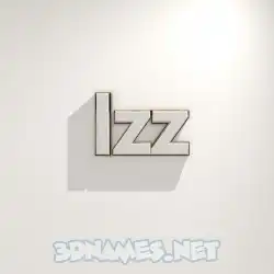 izz in White Logo Warm style - 3D name wallpaper