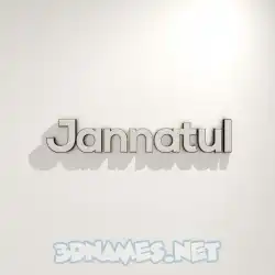 jannatul in White Logo Warm style - 3D name wallpaper