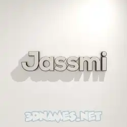 jassmi in White Logo Warm style - 3D name wallpaper