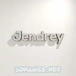 jendrey in White Logo Warm style - 3D name wallpaper