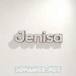 jenisa in White Logo Warm style - 3D name wallpaper