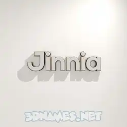 jinnia in White Logo Warm style - 3D name wallpaper