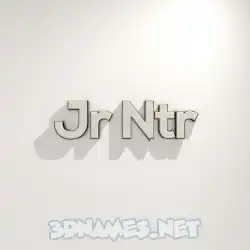 jr ntr in White Logo Warm style - 3D name wallpaper