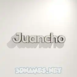 juancho in White Logo Warm style - 3D name wallpaper