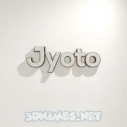 jyoto in White Logo Warm style - 3D name wallpaper