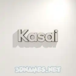 kasai in White Logo Warm style - 3D name wallpaper