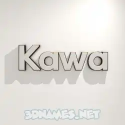 kawa in White Logo Warm style - 3D name wallpaper