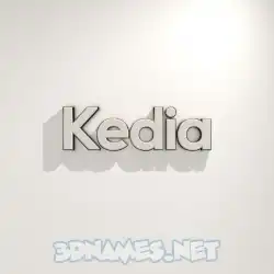kedia in White Logo Warm style - 3D name wallpaper