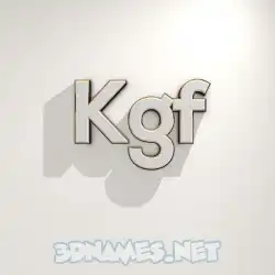 kgf in White Logo Warm style - 3D name wallpaper