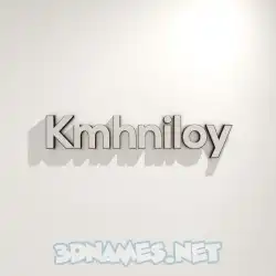 kmhniloy in White Logo Warm style - 3D name wallpaper