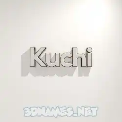 kuchi in White Logo Warm style - 3D name wallpaper