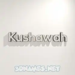 kushawah in White Logo Warm style - 3D name wallpaper