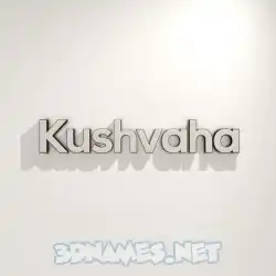 kushvaha in White Logo Warm style - 3D name wallpaper