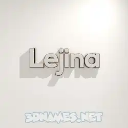 lejina in White Logo Warm style - 3D name wallpaper