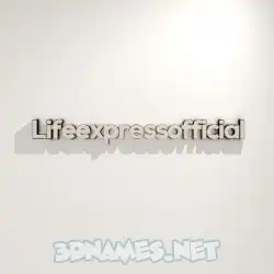 lifeexpressofficial in White Logo Warm style - 3D name wallpaper