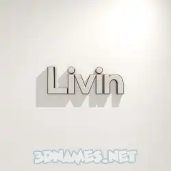 livin in White Logo Warm style - 3D name wallpaper