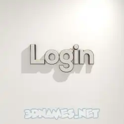 login in White Logo Warm style - 3D name wallpaper
