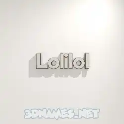 lolilol in White Logo Warm style - 3D name wallpaper