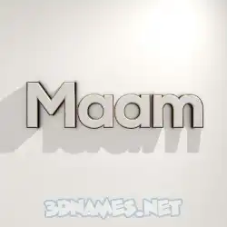 maam in White Logo Warm style - 3D name wallpaper