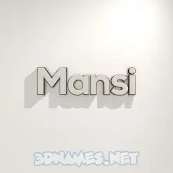 mansi in White Logo Warm style - 3D name wallpaper
