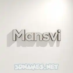 mansvi in White Logo Warm style - 3D name wallpaper