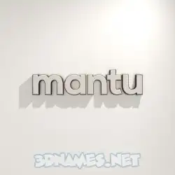 mantu in White Logo Warm style - 3D name wallpaper