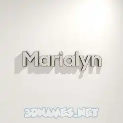 marialyn in White Logo Warm style - 3D name wallpaper