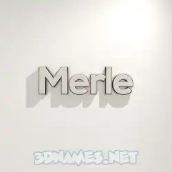 merle in White Logo Warm style - 3D name wallpaper
