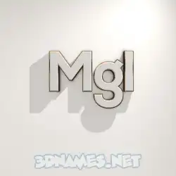 mgl in White Logo Warm style - 3D name wallpaper