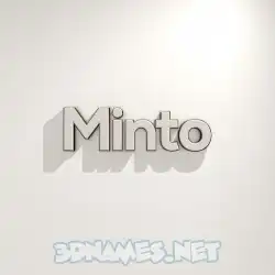 minto in White Logo Warm style - 3D name wallpaper