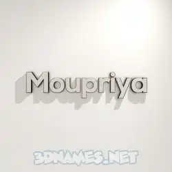 moupriya in White Logo Warm style - 3D name wallpaper
