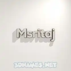 msritaj in White Logo Warm style - 3D name wallpaper