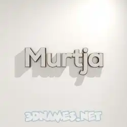 murtja in White Logo Warm style - 3D name wallpaper