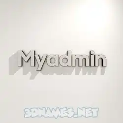 myadmin in White Logo Warm style - 3D name wallpaper