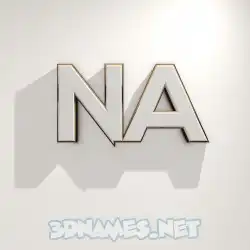 na in White Logo Warm style - 3D name wallpaper