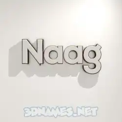 naag in White Logo Warm style - 3D name wallpaper