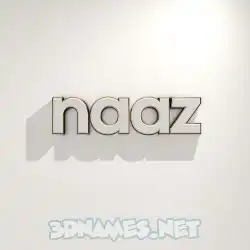 naaz in White Logo Warm style - 3D name wallpaper