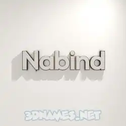 nabind in White Logo Warm style - 3D name wallpaper