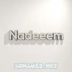 nadeeem in White Logo Warm style - 3D name wallpaper