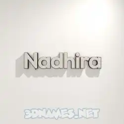 nadhira in White Logo Warm style - 3D name wallpaper