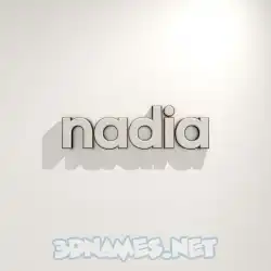 nadia in White Logo Warm style - 3D name wallpaper