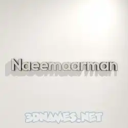 naeemaarman in White Logo Warm style - 3D name wallpaper