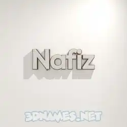 nafiz in White Logo Warm style - 3D name wallpaper