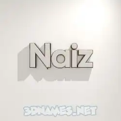 naiz in White Logo Warm style - 3D name wallpaper